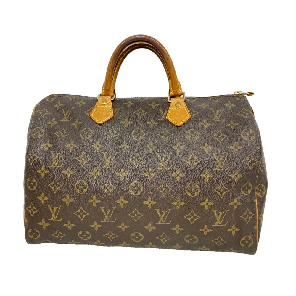 Louis Vuitton Monogram Speedy 35 Handbag M41107 Brown Women's